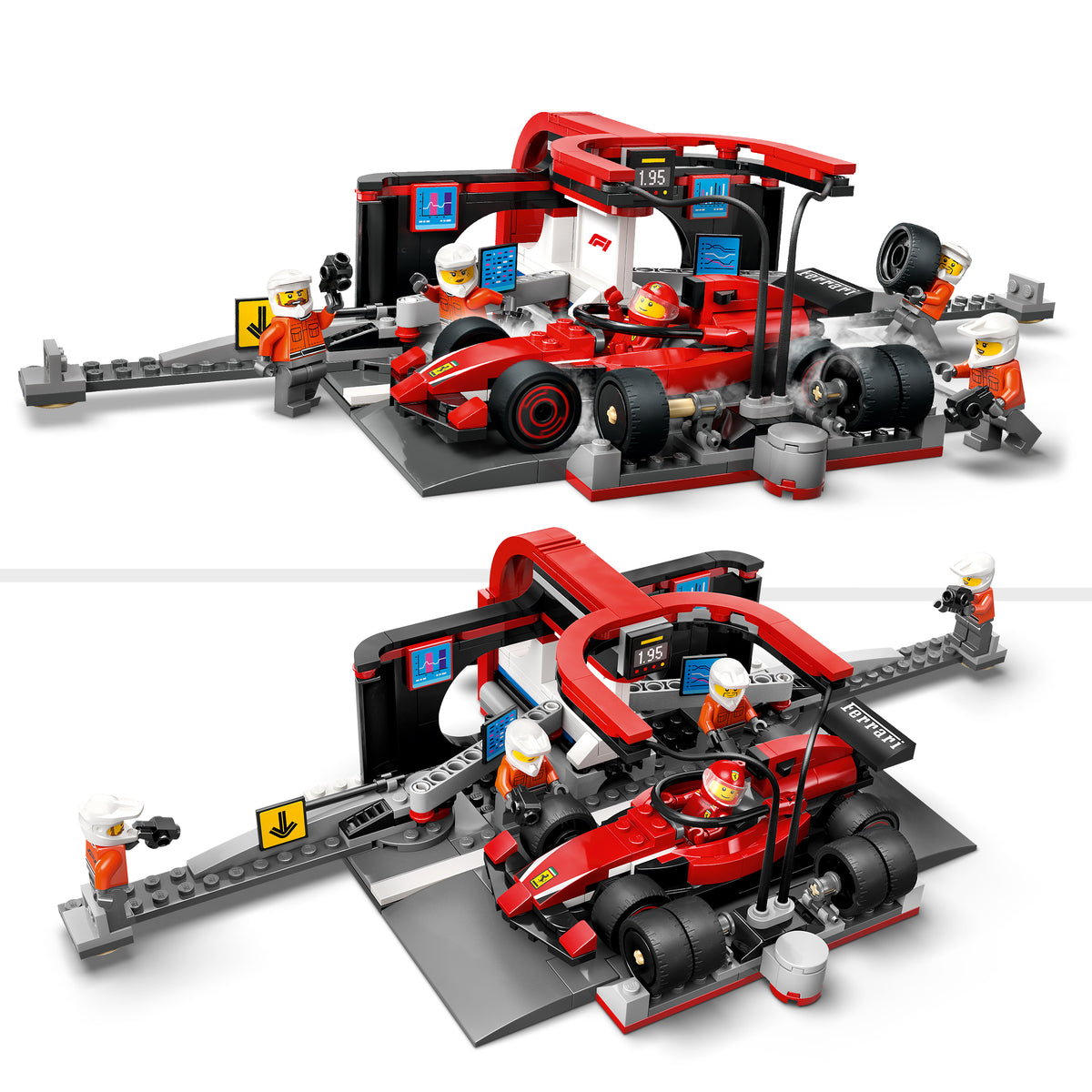 LEGO City 60443 F1 Boxenstopp mit Boxencrew und Ferrari Flitzer