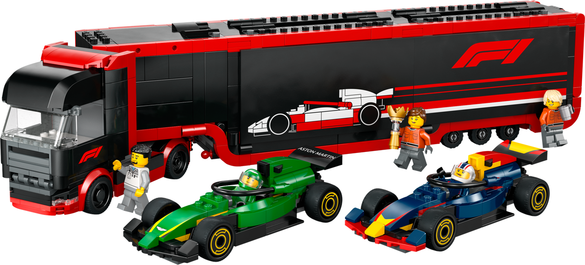 LEGO City 60445 F1 Transporter mit RB20 & AMR24 F1 Rennautos