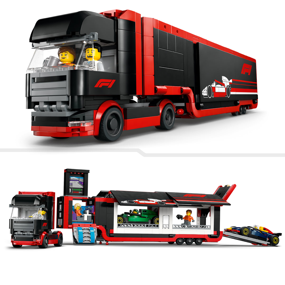 LEGO City 60445 F1 Transporter mit RB20 & AMR24 F1 Rennautos
