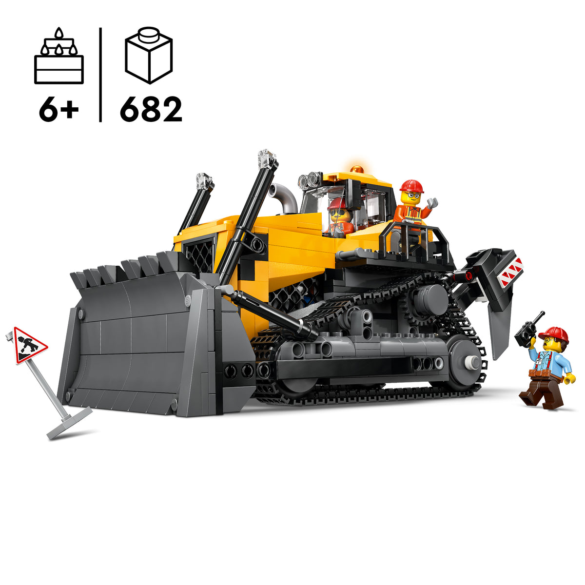 LEGO City 60466 Gelber Bulldozer