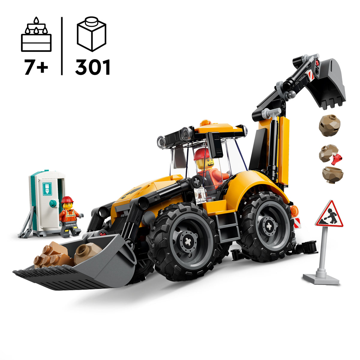 LEGO City 60480 Gelber Baggerlader