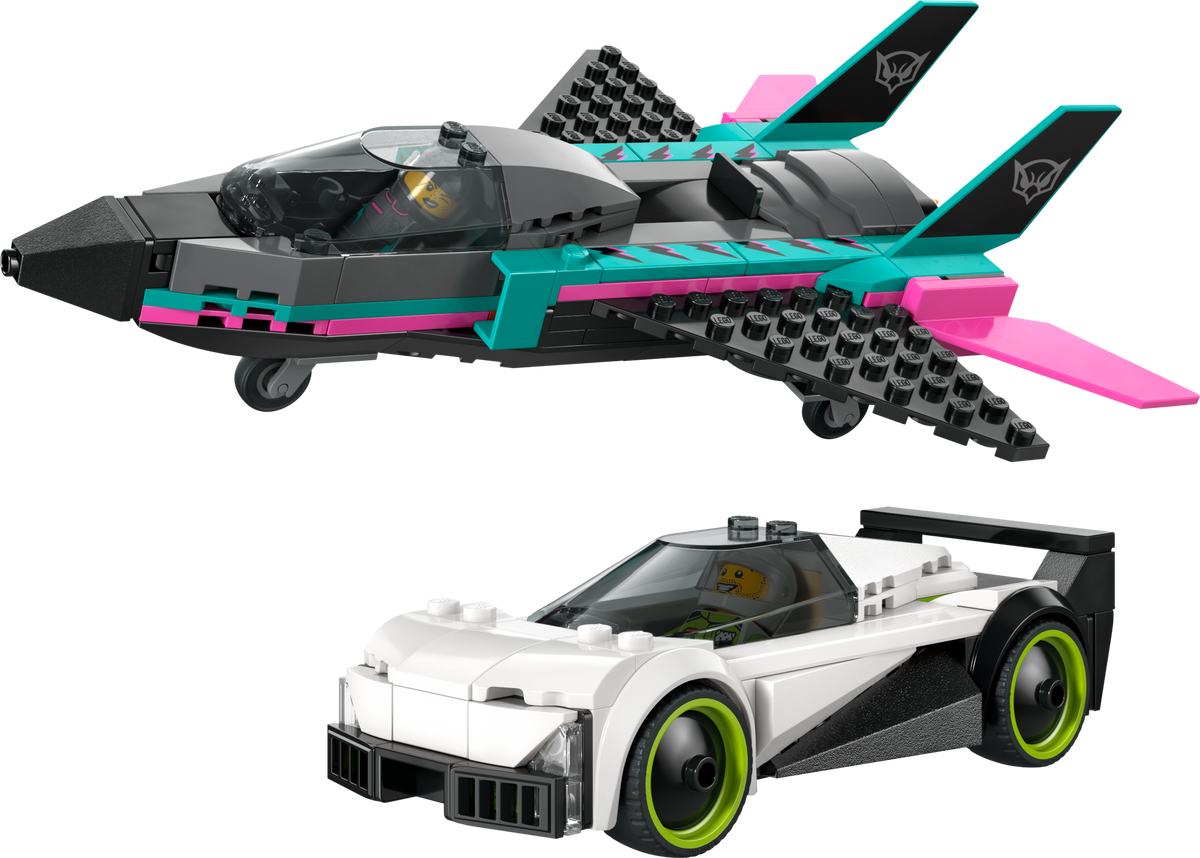 LEGO City 60489 Düsenflieger vs. Rennauto