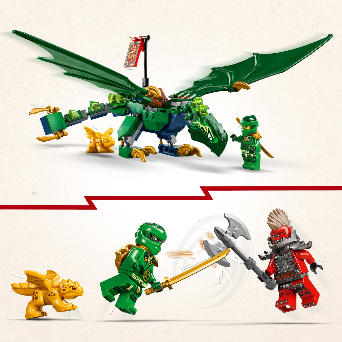 LEGO NINJAGO 71829 Lloyds grüner Walddrache
