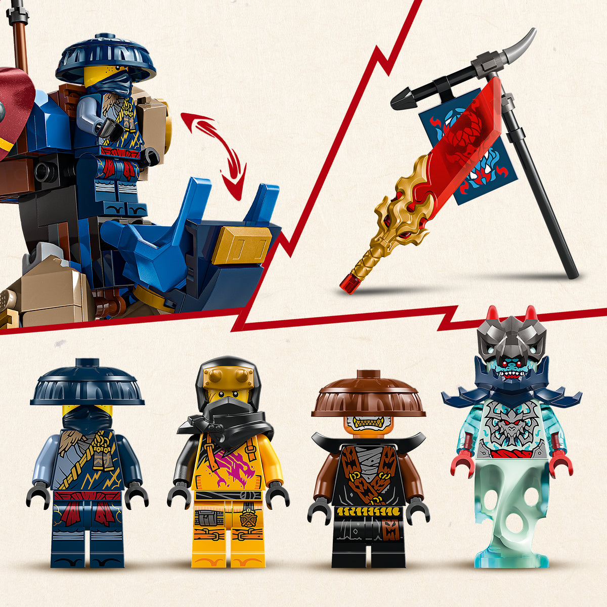 LEGO NINJAGO 71843 Rogues Mech-Drachenreiter