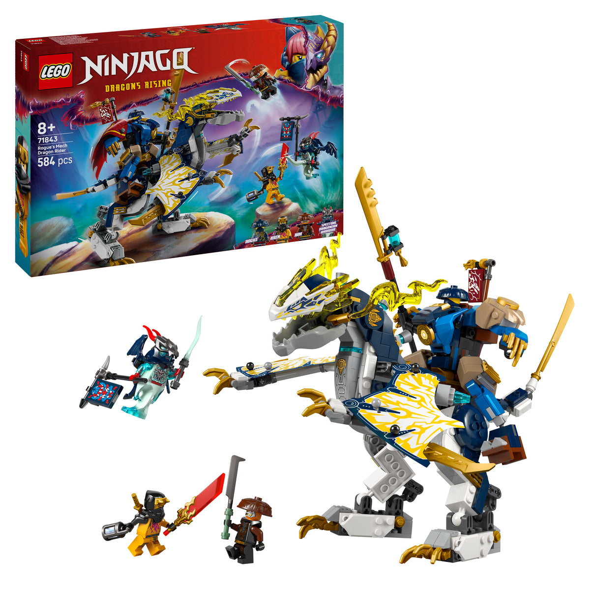 LEGO NINJAGO 71843 Rogues Mech-Drachenreiter