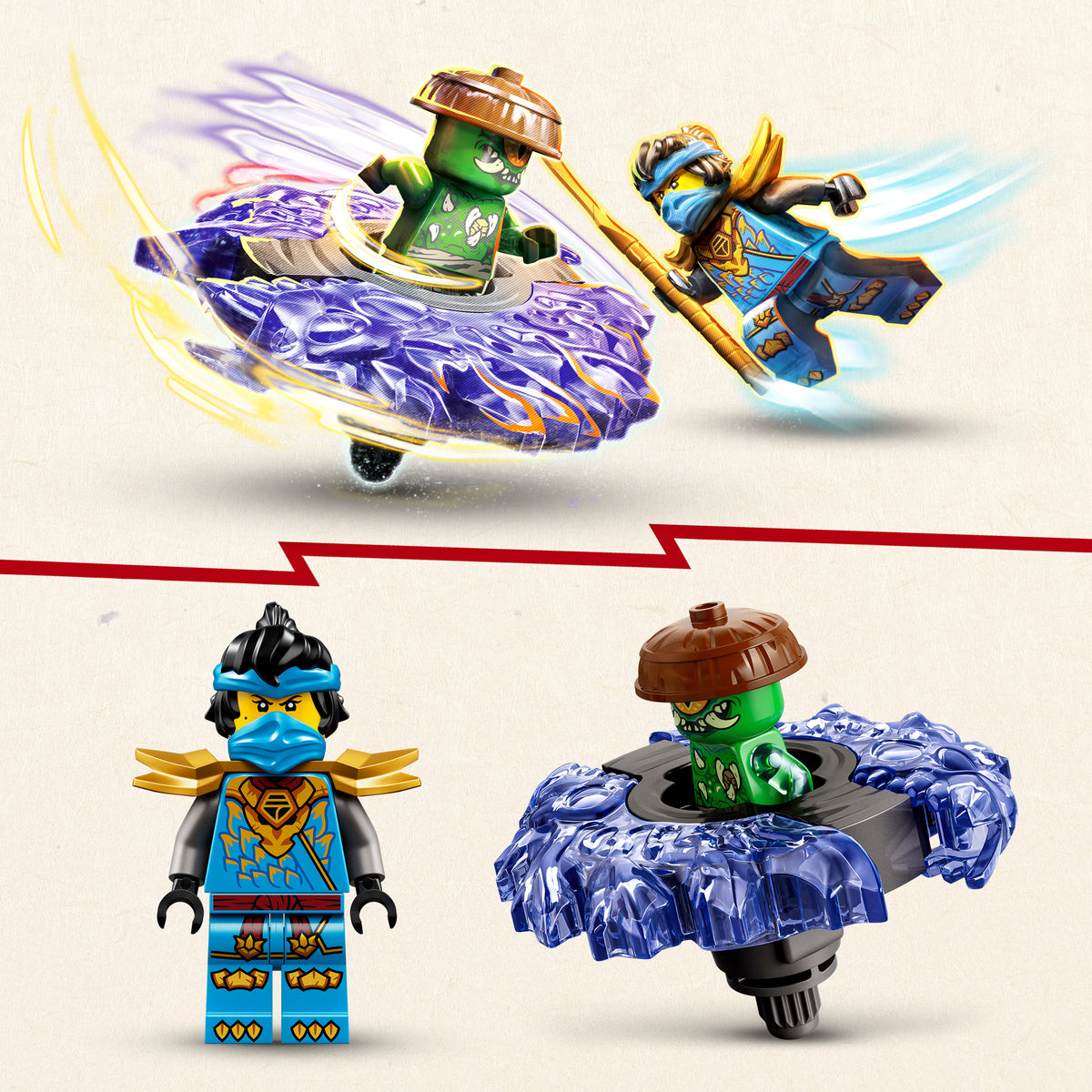 LEGO NINJAGO 71849 Nya vs. Mutationsmonster-Spinner