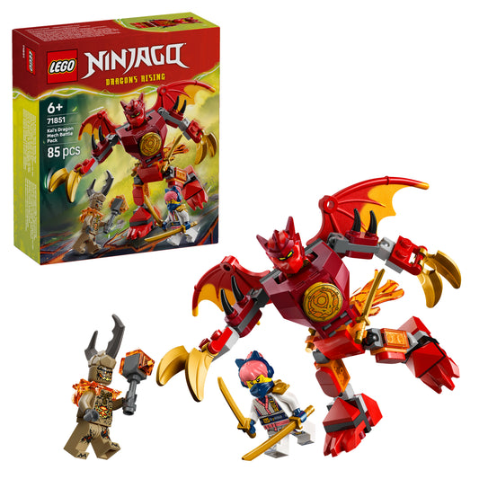 LEGO NINJAGO 71851 Kais Drachen-Mech Battle Set