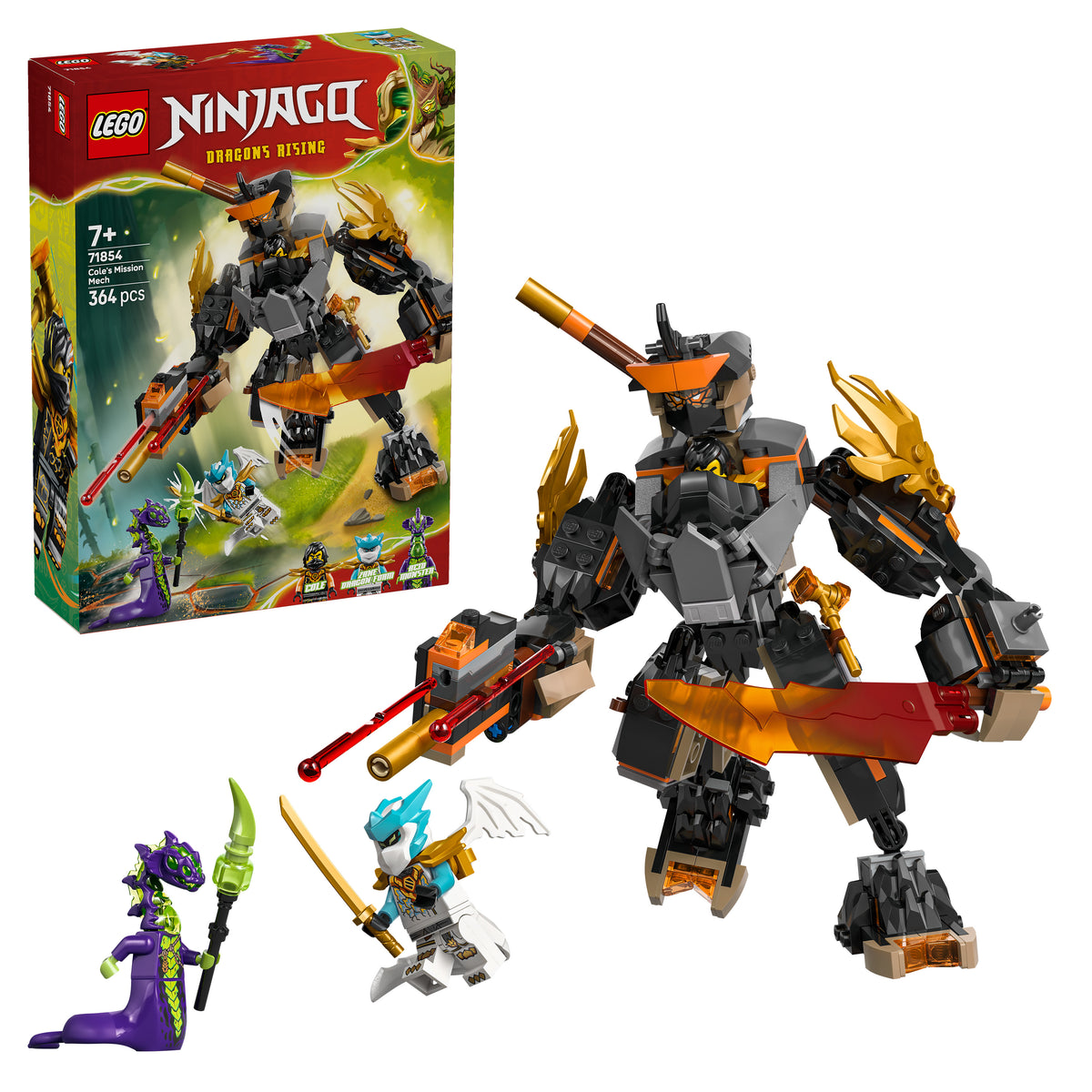 LEGO NINJAGO 71854 Coles Action-Mech und Drachen-Zane