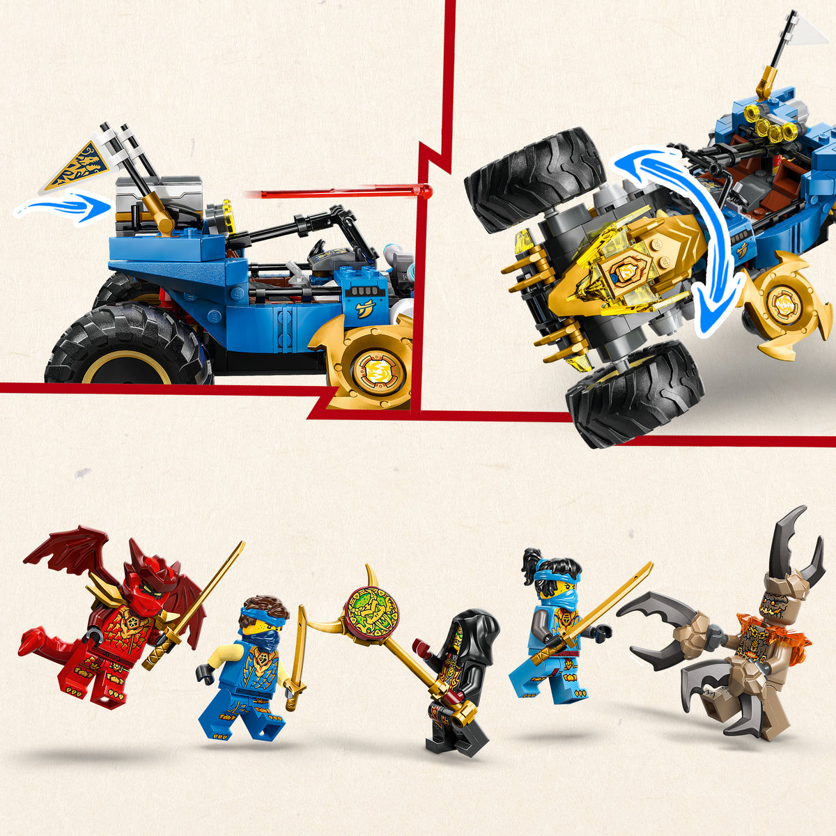 LEGO NINJAGO 71856 Jays Transformationsflitzer