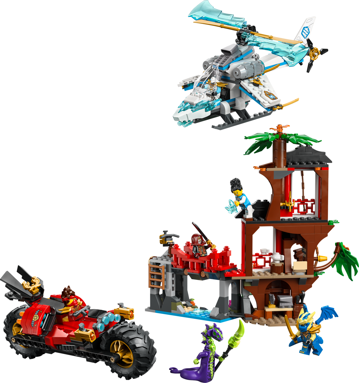 LEGO NINJAGO 71857 Showdown am Baumhaus mit dem Ninja-Bike