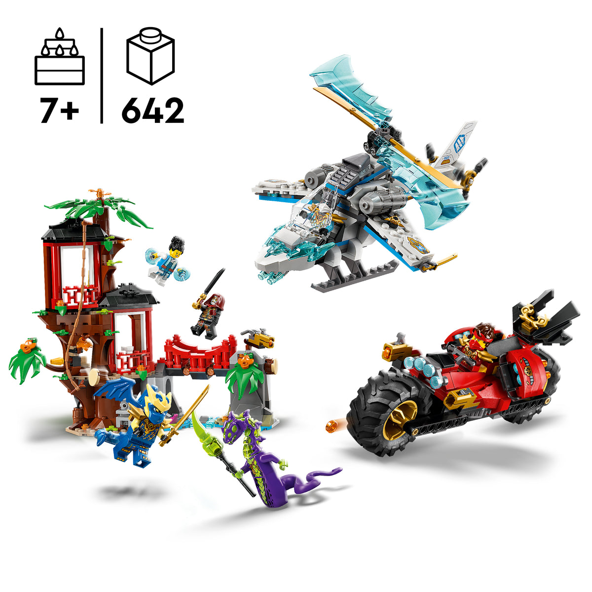 LEGO NINJAGO 71857 Showdown am Baumhaus mit dem Ninja-Bike