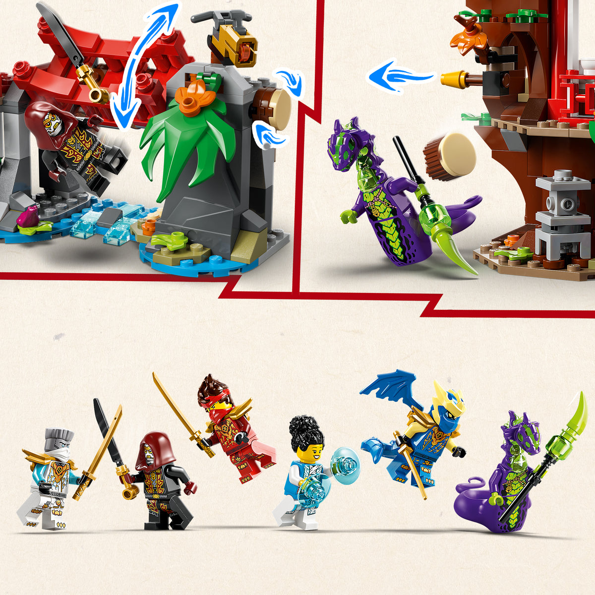 LEGO NINJAGO 71857 Showdown am Baumhaus mit dem Ninja-Bike