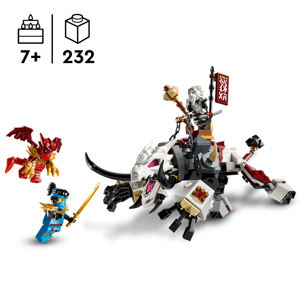LEGO NINJAGO 71863 Zilvar auf seinem Drachentier Grimtak