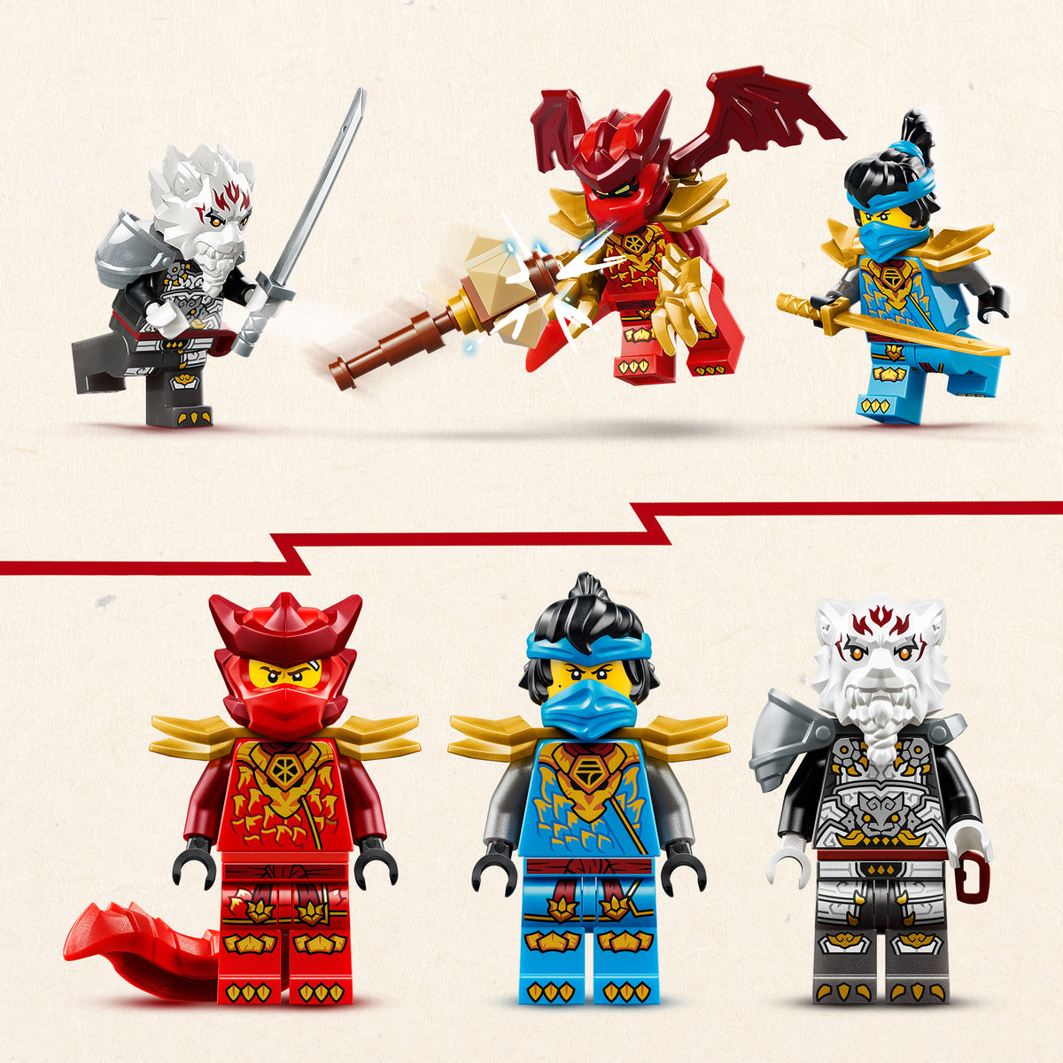 LEGO NINJAGO 71863 Zilvar auf seinem Drachentier Grimtak