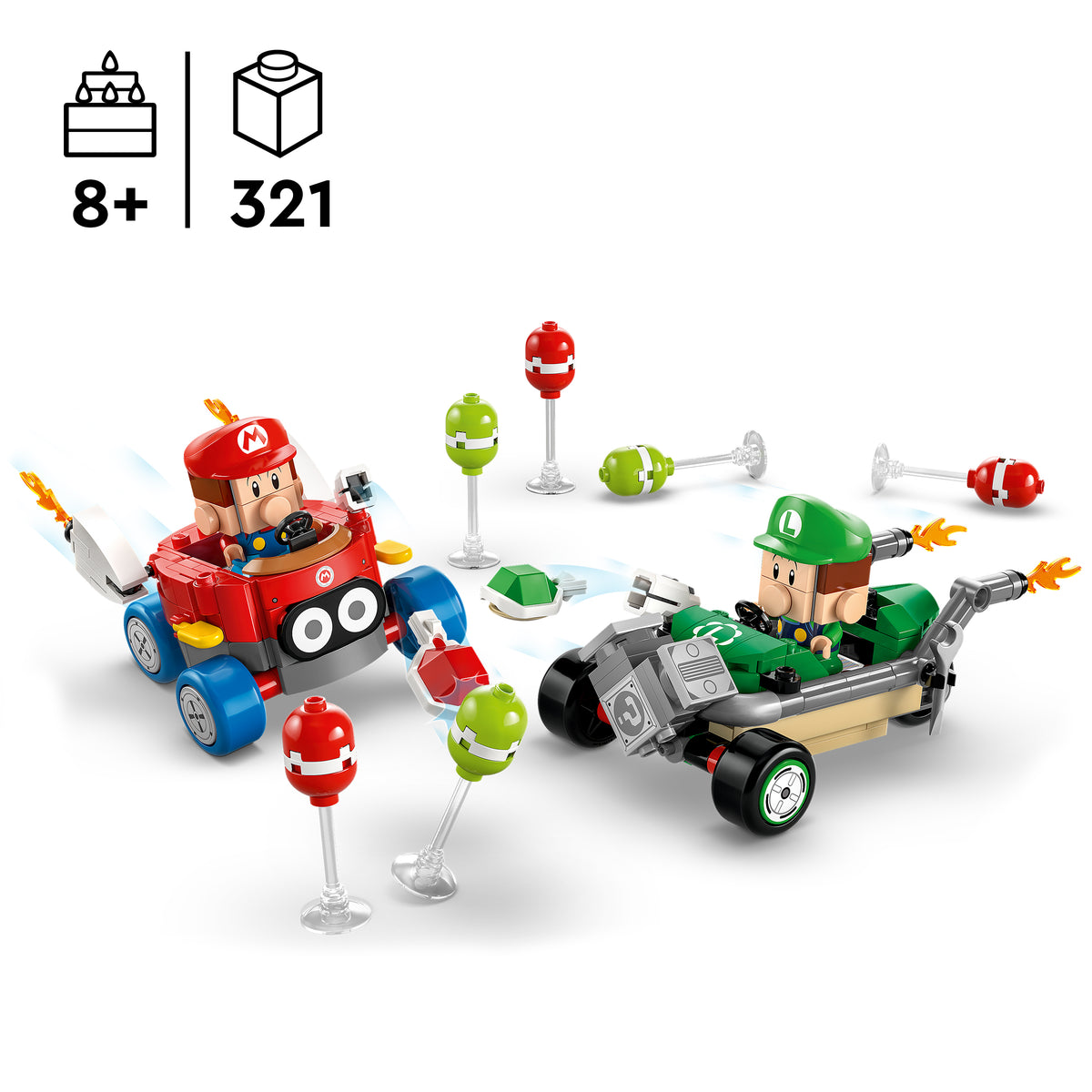 LEGO Super Mario 72034 Mario Kart – Baby Mario vs. Baby Luigi