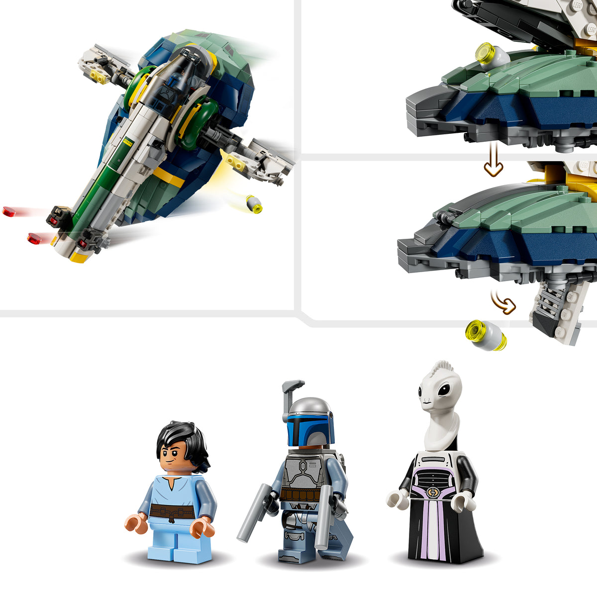 LEGO Star Wars 75433 Angriff der Klonkrieger Jango Fetts Sternenschiff