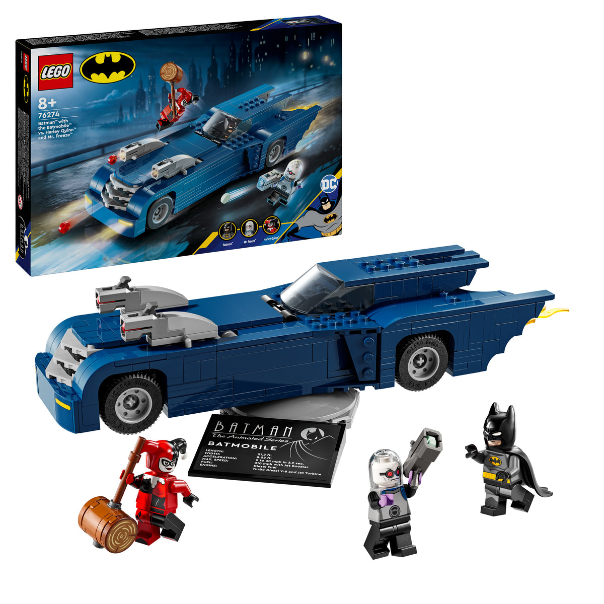 LEGO DC Batman 76274 Batman im Batmobil vs. Harley Quinn und Mr. Freeze