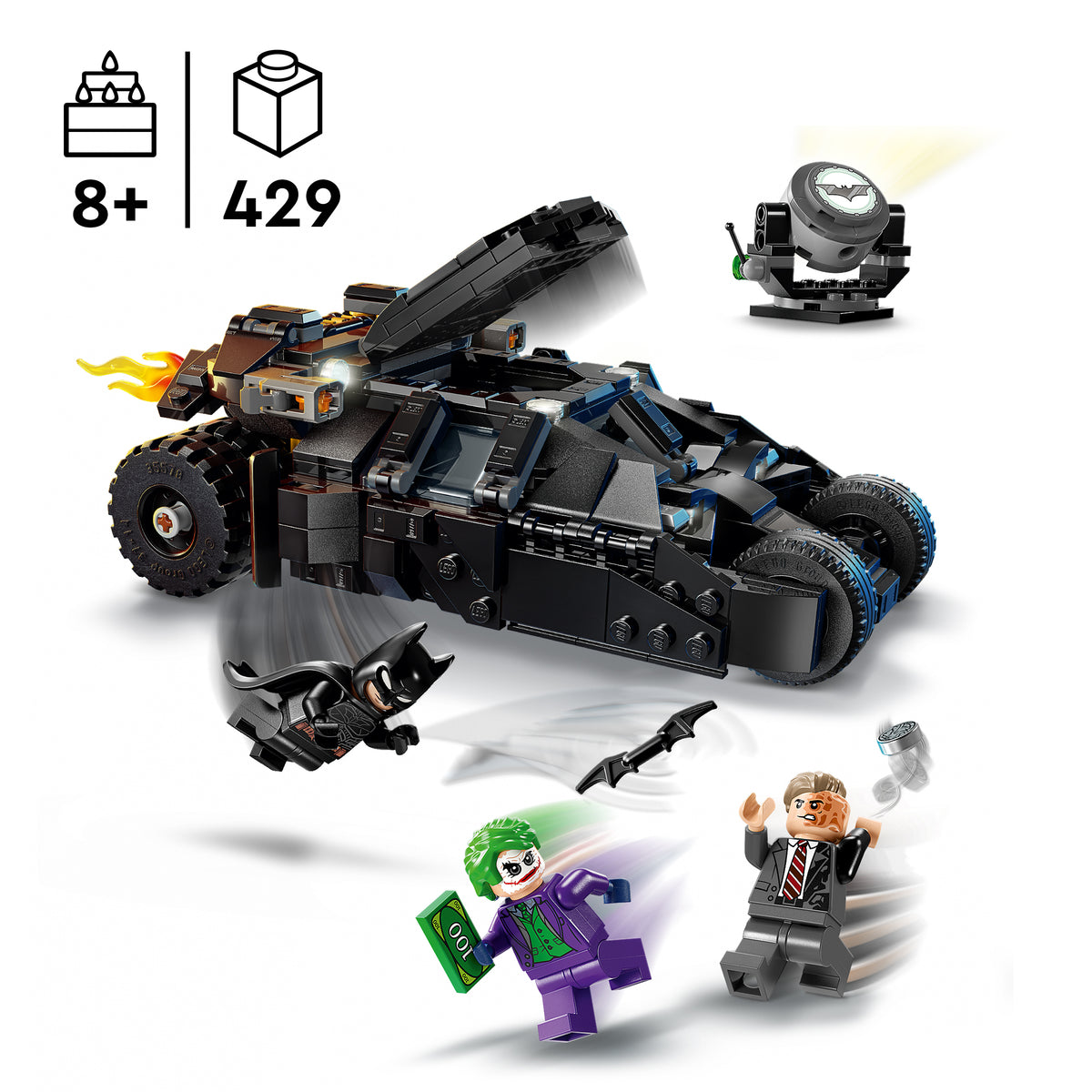 LEGO DC Batman 76303 Batman Tumbler vs. Two-Face & The Joker - Batmobil