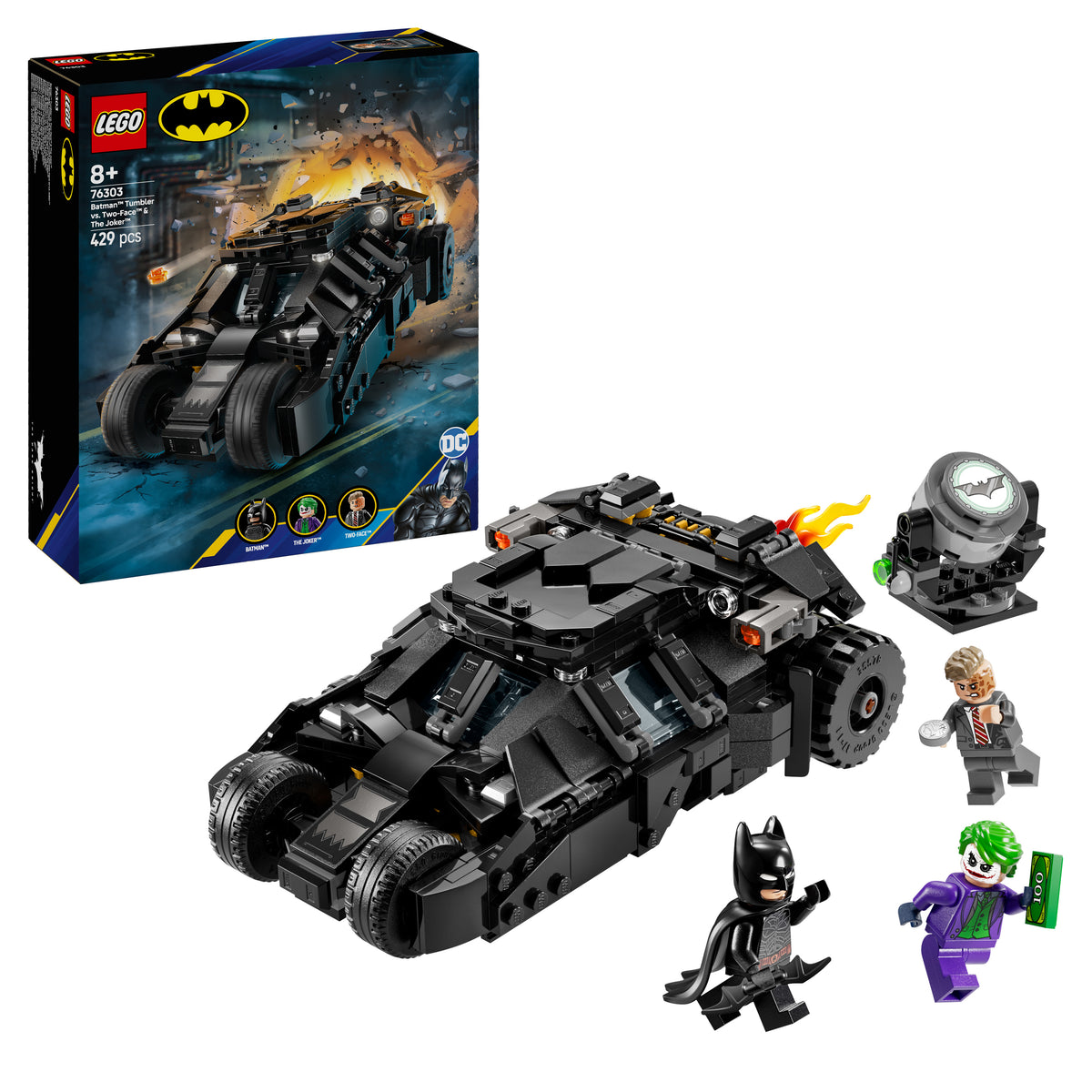 LEGO DC Batman 76303 Batman Tumbler vs. Two-Face & The Joker - Batmobil