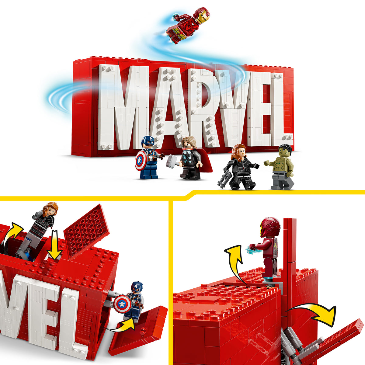 LEGO Marvel 76313 MARVEL Logo & Minifiguren