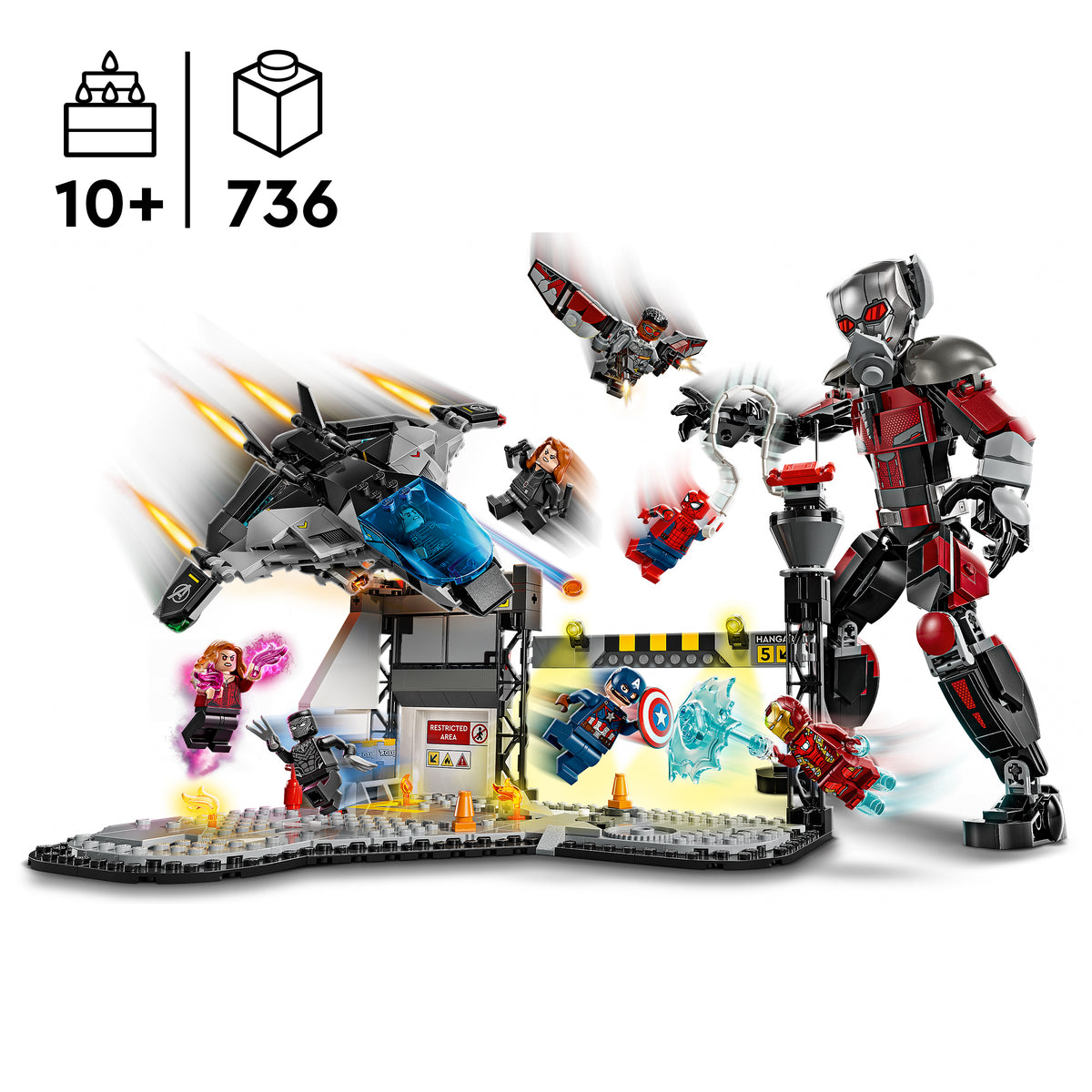 LEGO Marvel 76314 Captain America: Civil War Actionduell