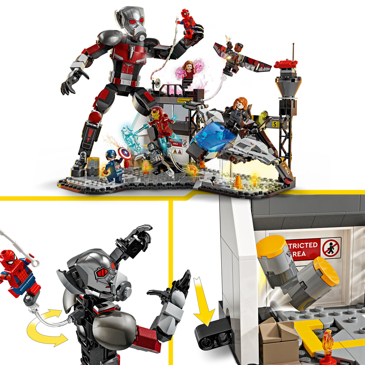 LEGO Marvel 76314 Captain America: Civil War Actionduell