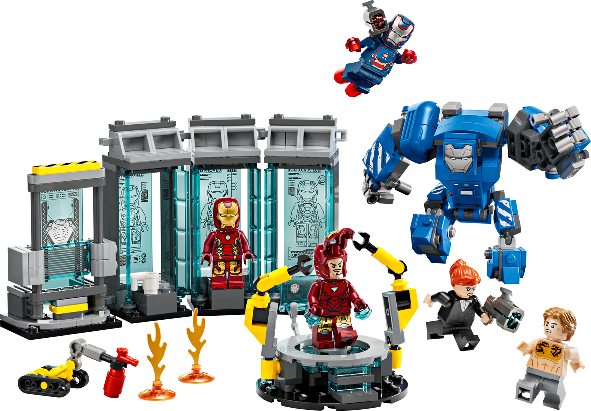 LEGO Marvel 76315 Iron Mans Labor: Halle der Rüstungen