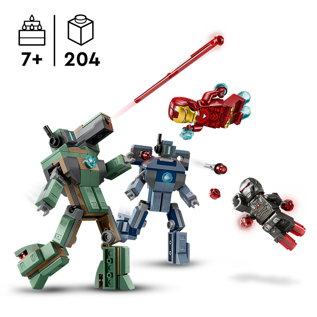 LEGO Marvel 76320 Iron Man & War Machine vs. Hammer-Drohnen