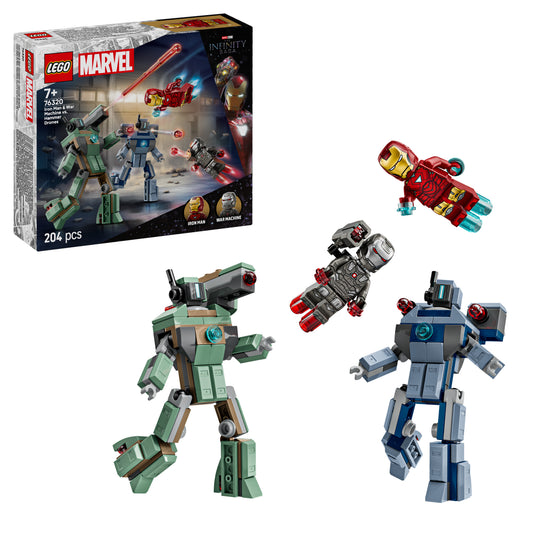 LEGO Marvel 76320 Iron Man & War Machine vs. Hammer-Drohnen