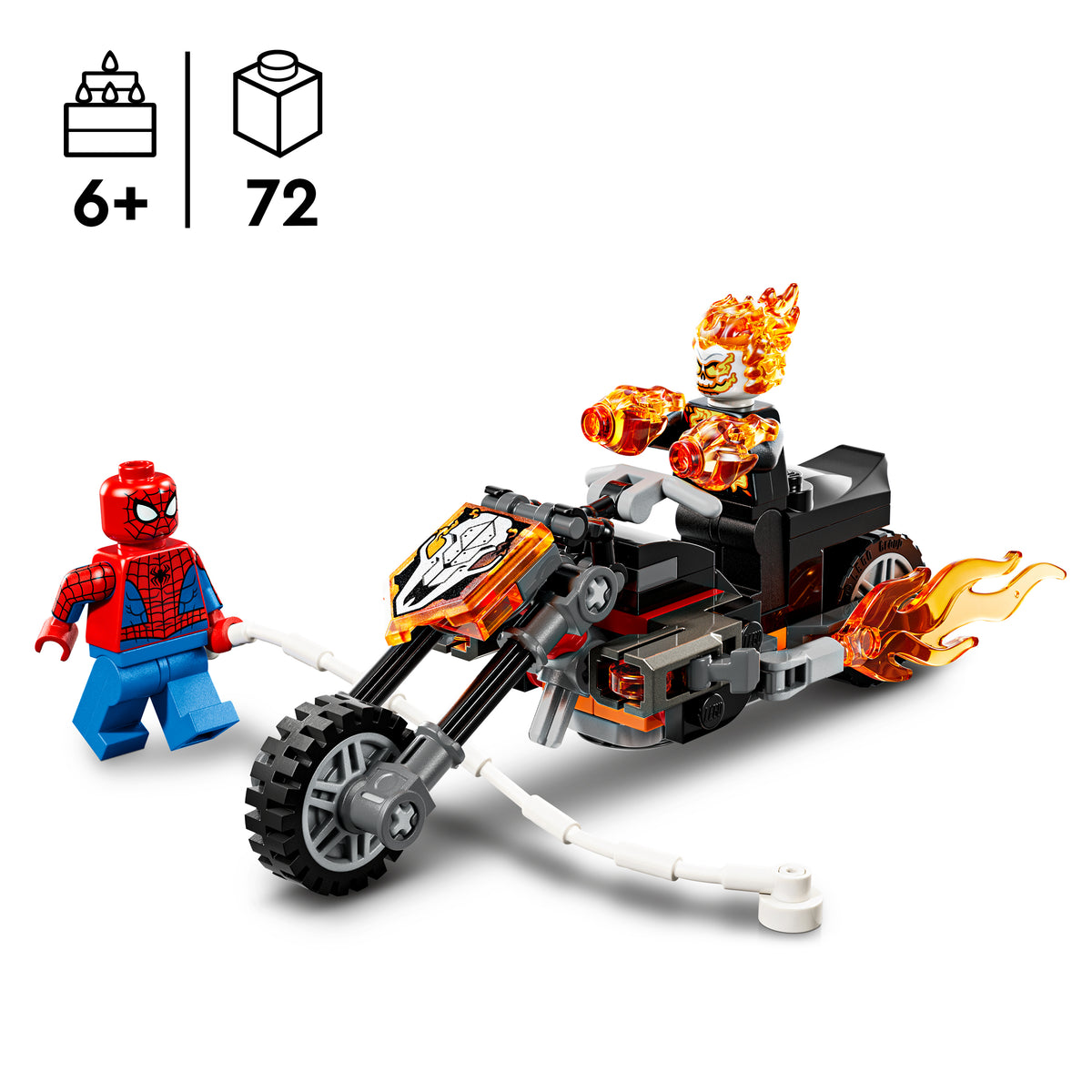 LEGO Marvel 76335 Spider-Man vs. Ghost Rider auf seinem Motorrad