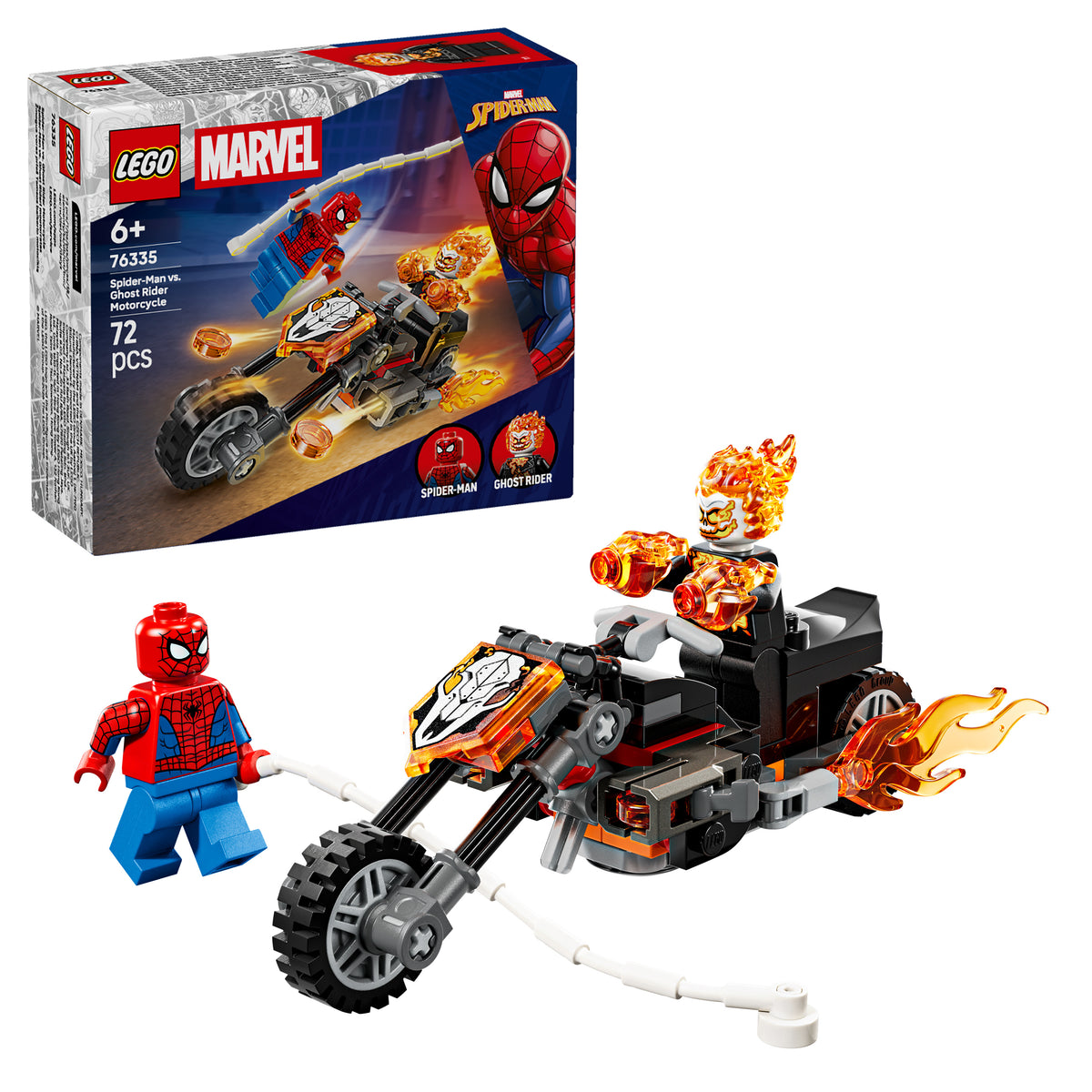 LEGO Marvel 76335 Spider-Man vs. Ghost Rider auf seinem Motorrad