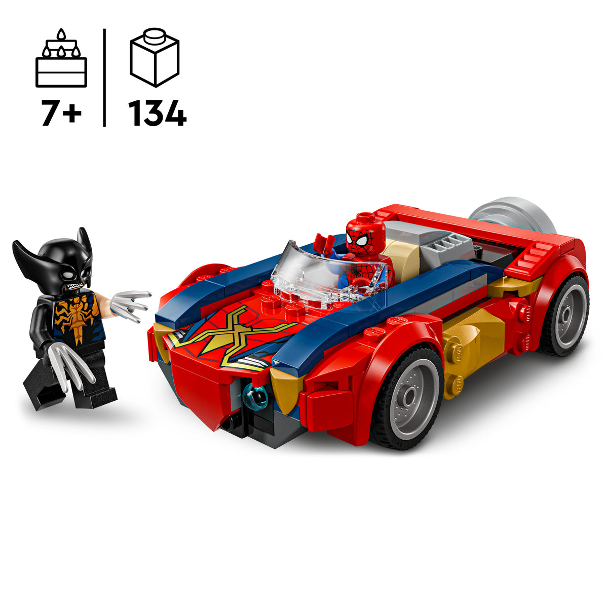LEGO Marvel 76336 Spider-Man Auto vs. Venomized Wolverine