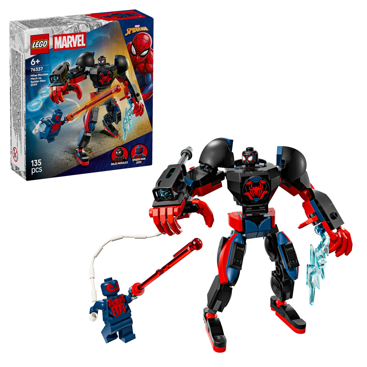 LEGO Marvel 76337 Miles Morales Mech vs. Spider-Man 2099