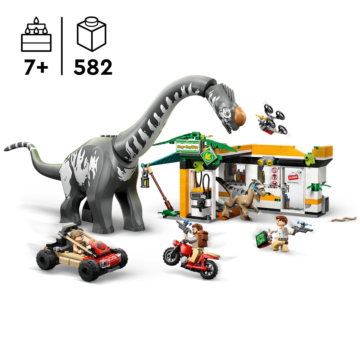 LEGO Jurassic World 76973 Raptor & Titanosaurus: Große Fährtensuche