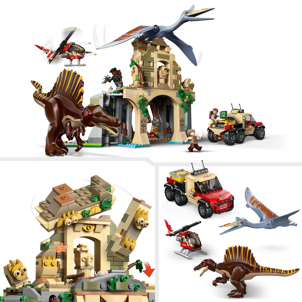 LEGO Jurassic World 76976 Spinosaurier & Quetzalcoatlus: Hubschrauber-Einsatz
