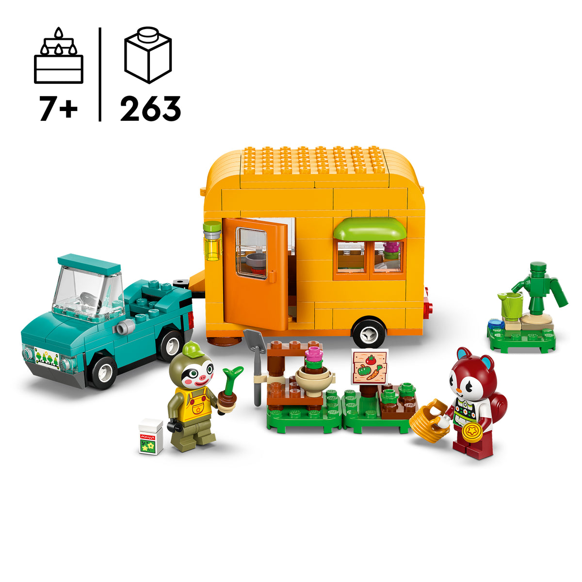 LEGO Animal Crossing 77054 Gerds Wohnwagen & Gärtnerei