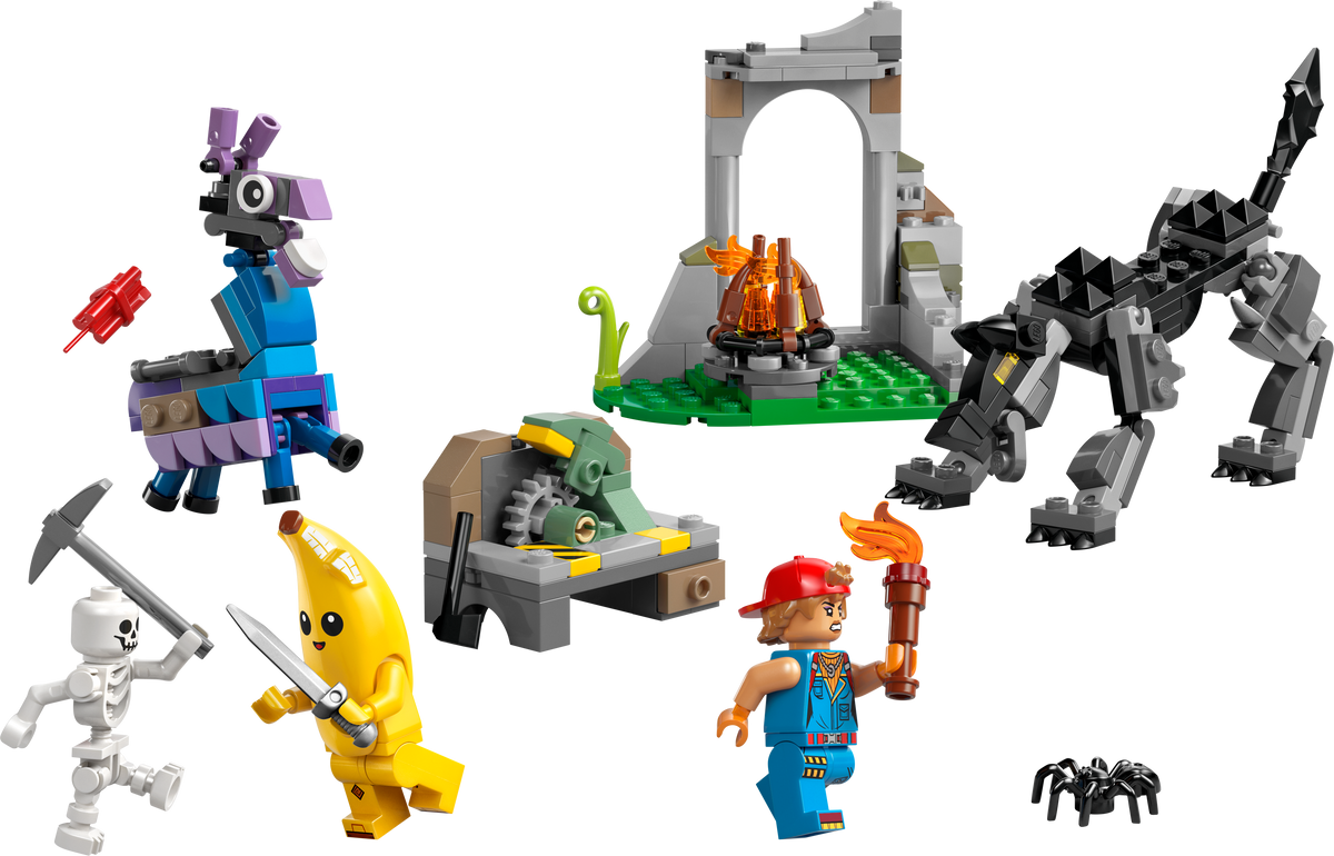 LEGO Fortnite 77075 Das Lager von Schali und der Zündkerzenkünstlerin