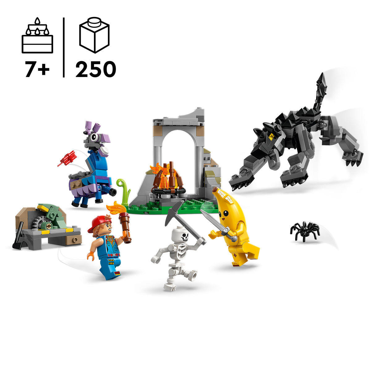 LEGO Fortnite 77075 Das Lager von Schali und der Zündkerzenkünstlerin