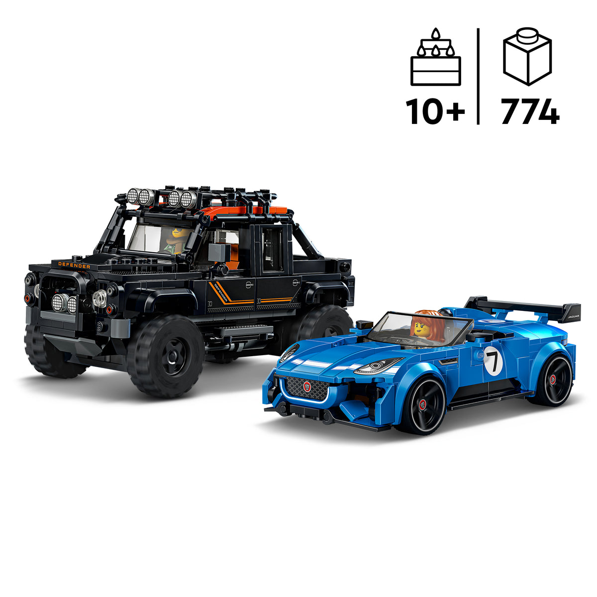 LEGO Speed Champions 77264 Jaguar Project 7 & Land Rover Defender