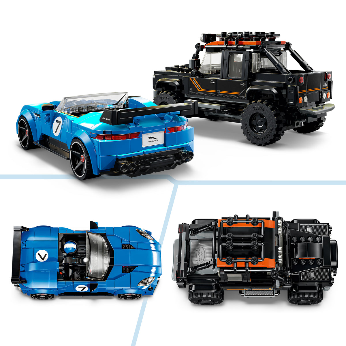 LEGO Speed Champions 77264 Jaguar Project 7 & Land Rover Defender
