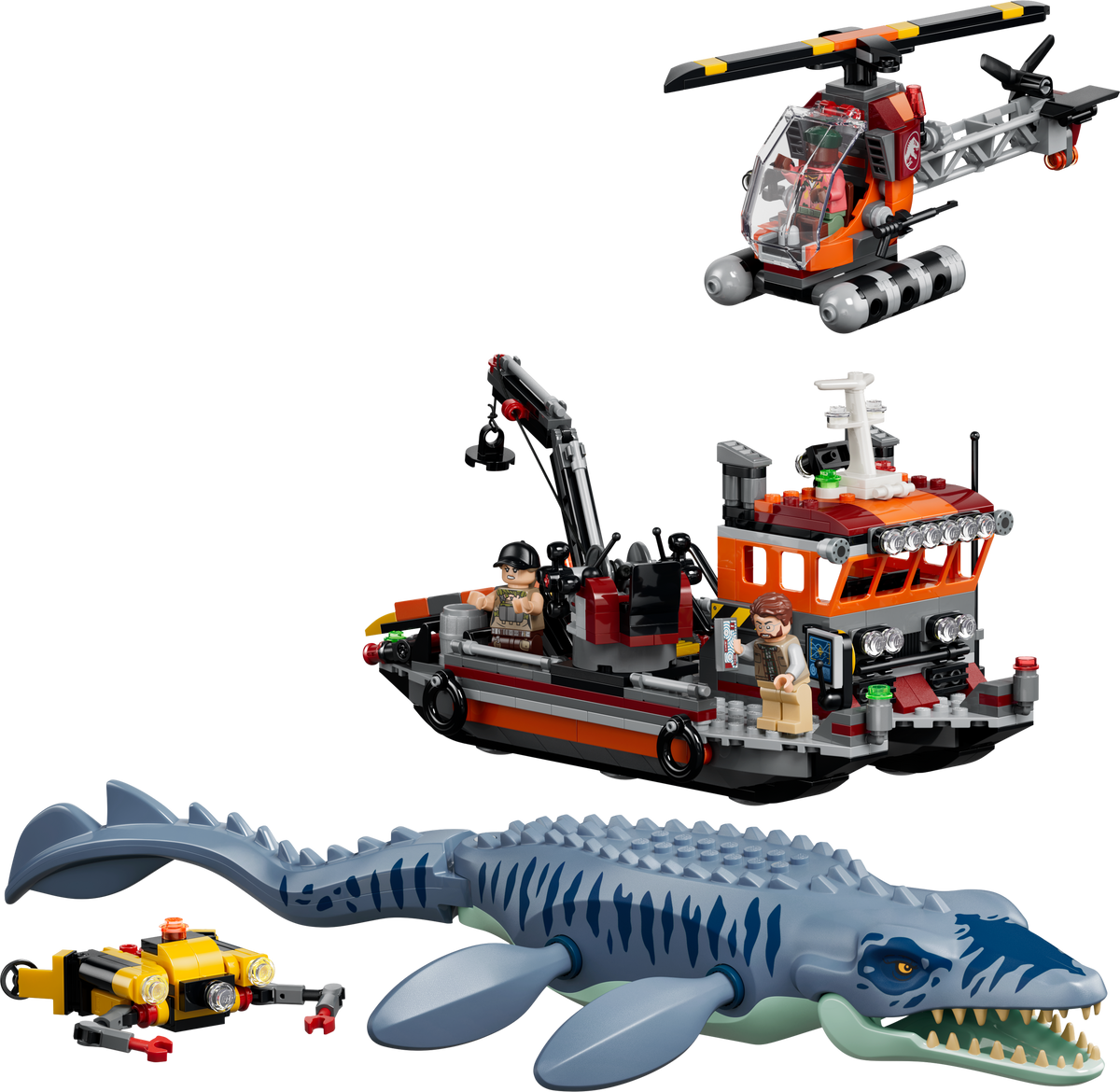 LEGO Jurassic World 77983 Mosasaurier-Angriff auf das Boot