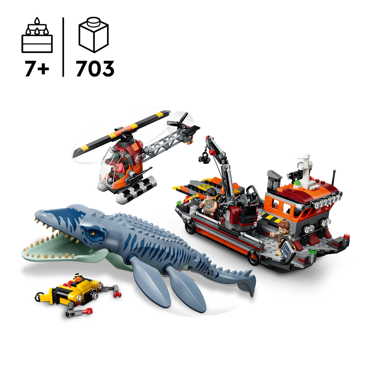 LEGO Jurassic World 77983 Mosasaurier-Angriff auf das Boot